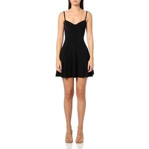 Norma Kamali | Dresses | Norma Kamali Black Underwire Fit Flare Knee Length  Dress Sz Sm | Poshmark